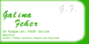 galina feher business card